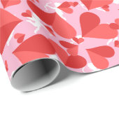 Papier Cadeau Cupids Red Confetti (Coin rond)