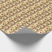 Papier Cadeau Curieux colliers et feuilles d'automne Design Moti (Coin)