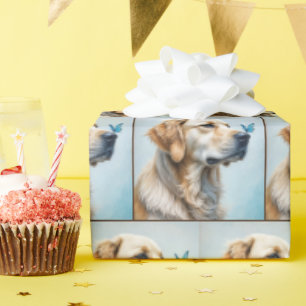 Papier Cadeau Curieux Golden Retriever