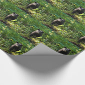 Papier Cadeau Curieux ours noir (Coin)