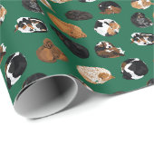 Papier Cadeau Curl de Coonhound (Coin rond)