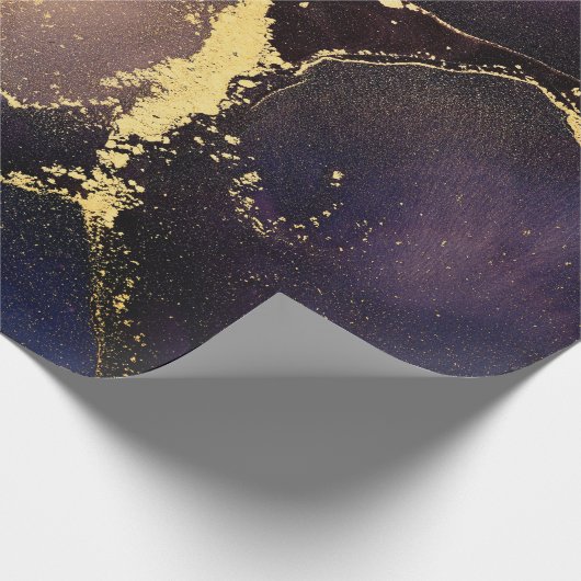 Papier Cadeau Currents of translucent hues, snaking metallic swi (Coin)