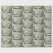 Papier Cadeau Currier & Ives La Tempête De Neige (Plat)