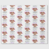 Papier Cadeau Custom Baby Face Photo Text Grandma (Plat)