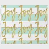 Papier Cadeau Custom Christmas Holiday Saleting Mint Joy. (Plat)