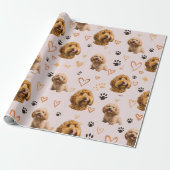 Papier Cadeau Custom Dog Photo Pink – Valentine’s Day  (Déroulé)