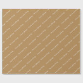 Papier Cadeau Custom Elegant Modern Gold Script Pattern Holiday (Plat)