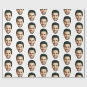 Papier Cadeau Custom Face | Funny Custom Heads Photo Gift Wrap (Plat)