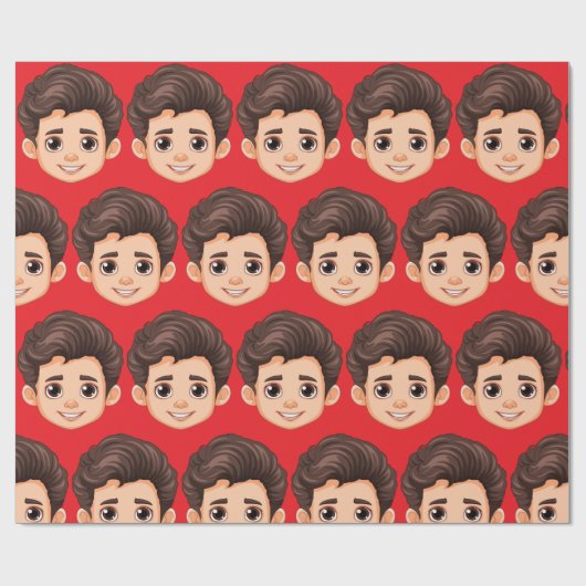 Papier Cadeau Custom Face Personalized Birthday Wedding (Plat)