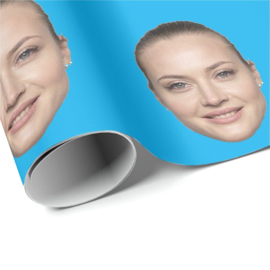 Papier Cadeau Custom Face Wrapping Paper Personalized Gift  (Coin rond)