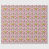 Papier Cadeau Custom floral butterfly pattern  (Plat)