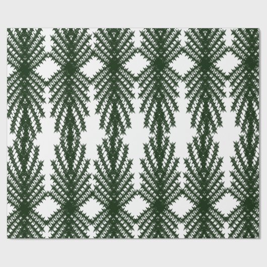 Papier Cadeau Custom Forest Green Pine Tree Abstract Pattern (Plat)