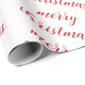 Papier Cadeau Custom Handwritten Text Merry Christmas Party Gift (Coin rond)