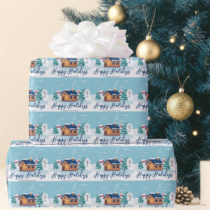 Papier Cadeau Custom Happy Holidays Vacances Immobilier Entrepri