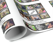 Papier Cadeau Custom Modern Mom Mothers Day 11 Photo Collage (Coin rond)