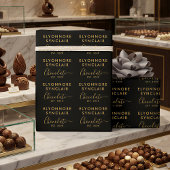Papier Cadeau Custom Name Est Date Gold Script Chocolate