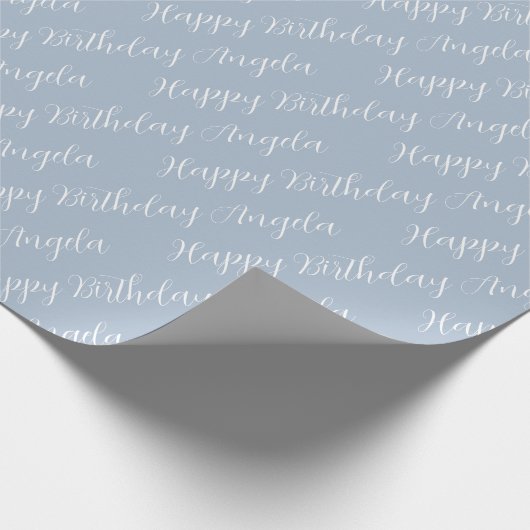 Papier Cadeau Custom Name Happy Birthday Script Gift (Coin)