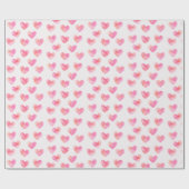 Papier Cadeau Custom Names Romantic Pink Love Design -  (Plat)