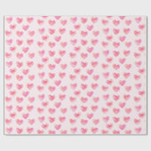 Papier Cadeau Custom Names Romantic Pink Love Design -  (Plat)