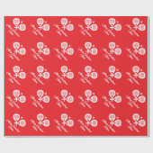 Papier Cadeau Custom padel sport Christmas wrapping paper (Plat)
