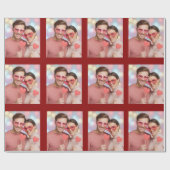 Papier Cadeau Custom Photos Valentine's Day Wrapping Paper  (Plat)
