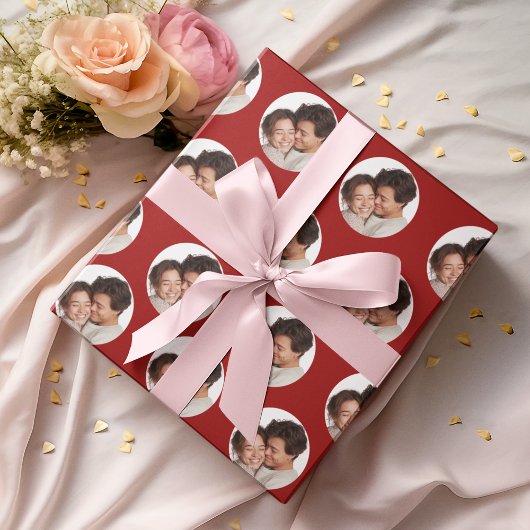 Papier Cadeau Custom Photos Valentine's Day Wrapping Paper 