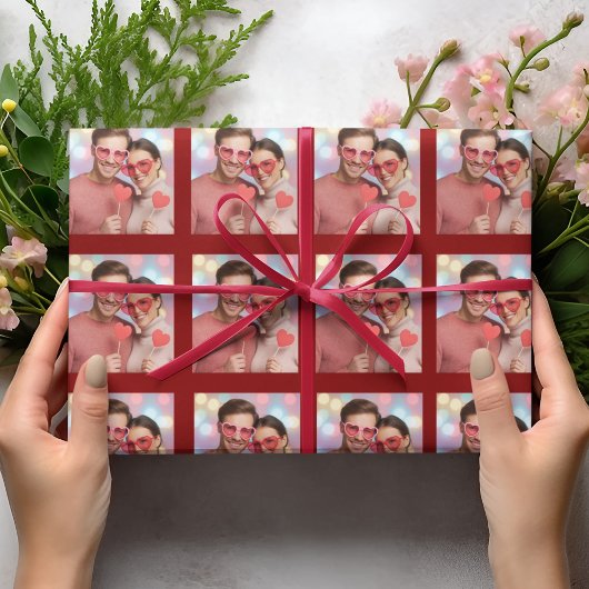 Papier Cadeau Custom Photos Valentine's Day Wrapping Paper 