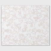 Papier Cadeau custom Pink Allure Blush Feminine Pattern (Plat)