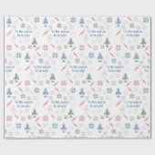 Papier Cadeau Customisé "C'est la saison pour être joyeux ! Noël (Plat)