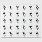 Papier Cadeau Customizable Punk Skull (Plat)