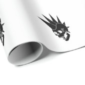 Papier Cadeau Customizable Punk Skull Version 2 (Coin rond)