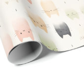 PAPIER CADEAU CUT CAT (Coin rond)