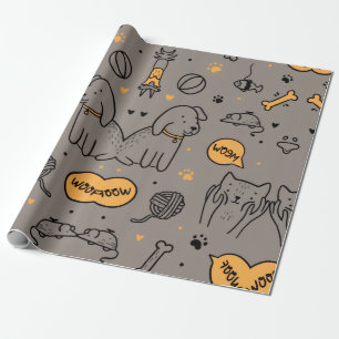 PAPIER CADEAU CUT CHAT&DOG