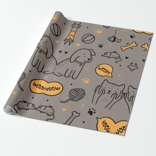 PAPIER CADEAU CUT CHAT&DOG (Déroulé)