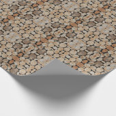 Papier Cadeau Cut Tree Branch Logs Stacked Pattern Photograph (Coin)