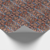 Papier Cadeau Cut Tree Logs Stacked Together Pattern Photograph (Coin)