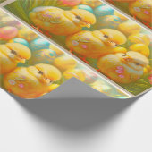 Papier Cadeau Cute 3 Pâques Collection de poulet (Coin)