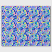 Papier Cadeau Cute Abstrait Pastel Neon Motif répétitif (Plat)