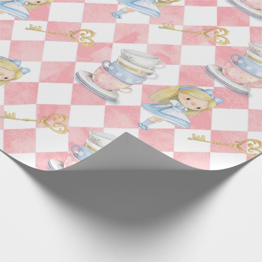 Papier Cadeau Cute Alice in Wonderland Papier d'enveloppement ca (Coin)