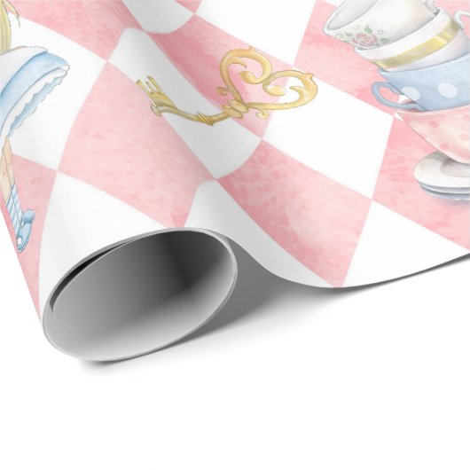 Papier Cadeau Cute Alice in Wonderland Papier d'enveloppement ca (Coin rond)