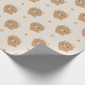 Papier Cadeau Cute Amour Ours Brown (Coin)