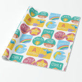 Papier Cadeau Cute animal récompensé Motivational Étiquette de c (Déroulé)