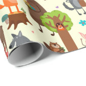 Papier Cadeau Cute Animaux N'Importe Quelle Occasion Papier Enve (Coin rond)