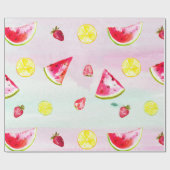 Papier Cadeau Cute Anniversaire de enfant Watermelon Lemon (Plat)
