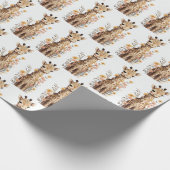 Papier Cadeau Cute Aquarelle Baby Giraffe Motif (Coin)