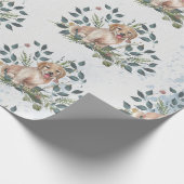 Papier Cadeau Cute Aquarelle Chiot (Coin)