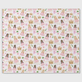 Papier Cadeau Cute Aquarelle Royal Princess (Plat)