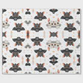 Papier Cadeau Cute Baby Bats Halloween Wrapping Paper (Plat)