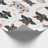 Papier Cadeau Cute Baby Bats Halloween Wrapping Paper (Coin)