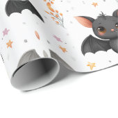 Papier Cadeau Cute Baby Bats Halloween Wrapping Paper (Coin rond)